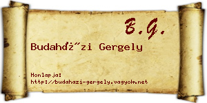 Budaházi Gergely névjegykártya